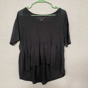 AE Scoop Neck Babydoll T-Shirt Gray